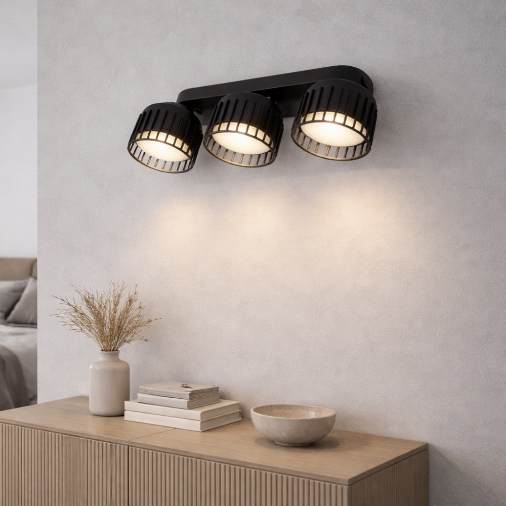 Спот LIGHT SET SP OSOKA 3x12 Вт GX53 чорний