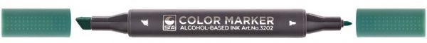 Маркер художній STA 3202 двосторонній 0.7 / 1-7 мм STA3202-51 темно-зелений 