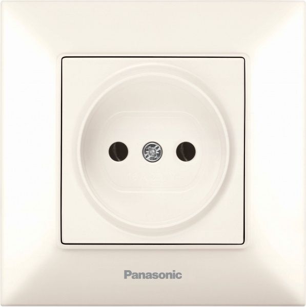 Розетка без заземлення Panasonic Arkedia Slim без шторок без кришки кремовий 480200221