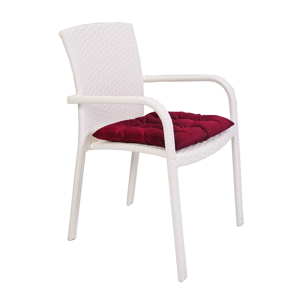 Подушка на стул стеганая 9 закрепок бордо Flox 70