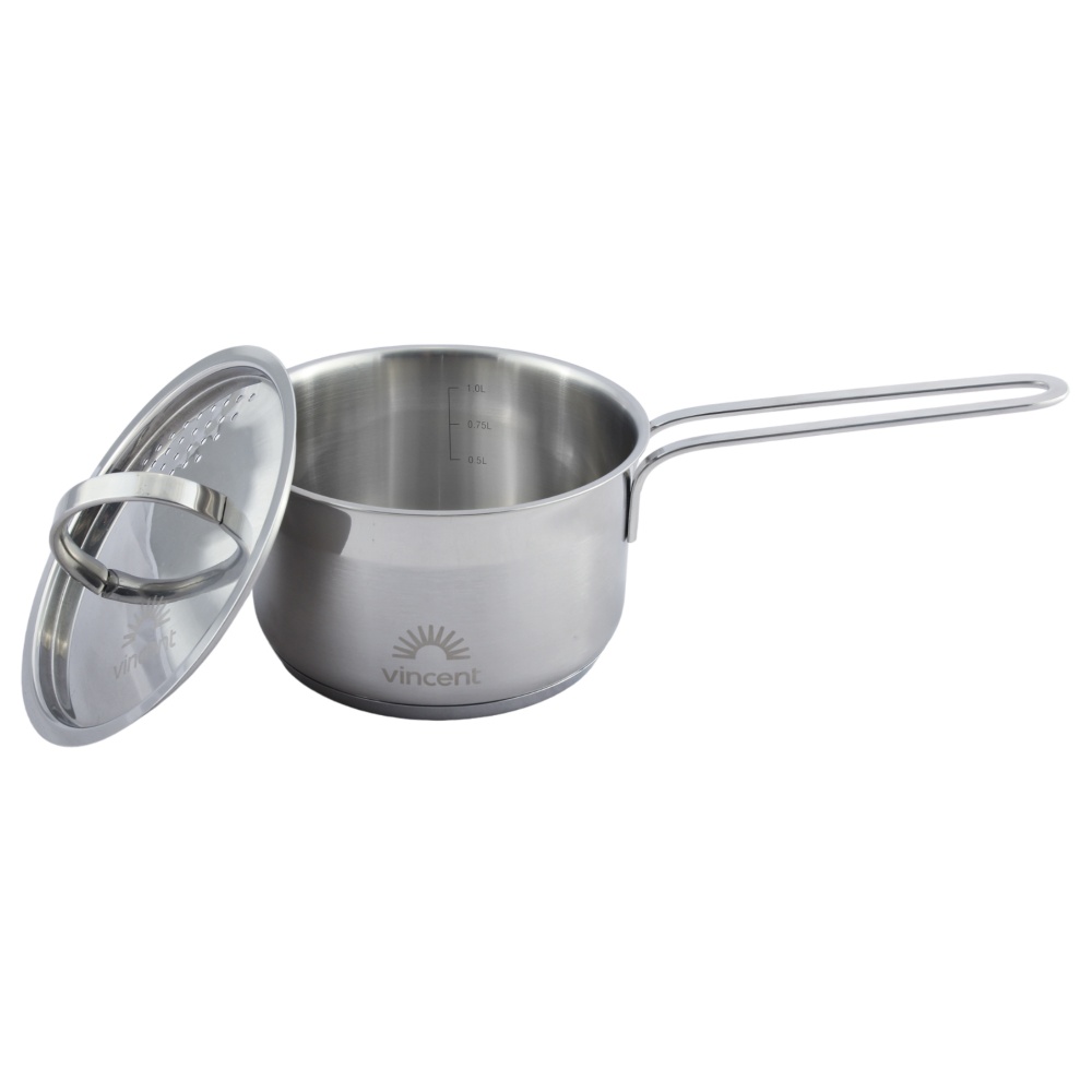 Ковш с крышкой Vincent 14 см 1,1 л VC-3185-14