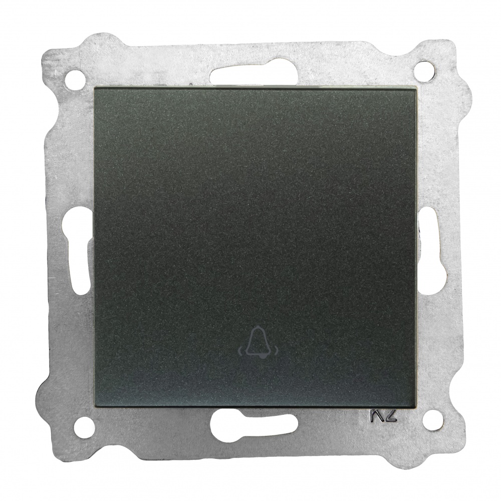 Кнопка звонка одноклавишный EXEN Karell без подсветки антрацит 290-001302-207