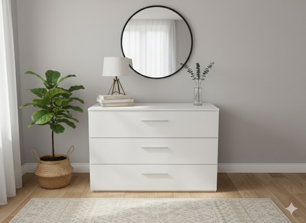 Комод Marry 1200x810x446 мм білий/білий