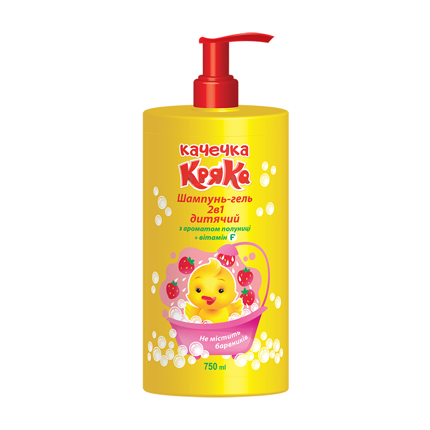 Гель-шампунь Качечка Кряка с ароматом клубники 750 мл