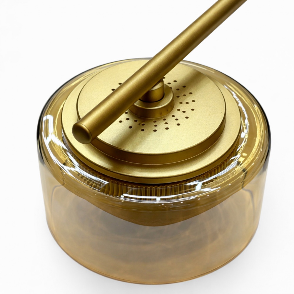 Люстра потолочная LIGHT SET DUSHA MS228 4x12 Вт GX53 золото/янтарь