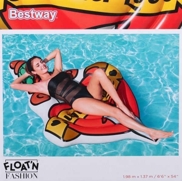 Матрас надувной Bestway 198х137 см Summer love tattoo красный