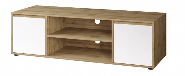 Тумба під ТВ SOKME 2Д Нітро Софт дуб вотан/білий 