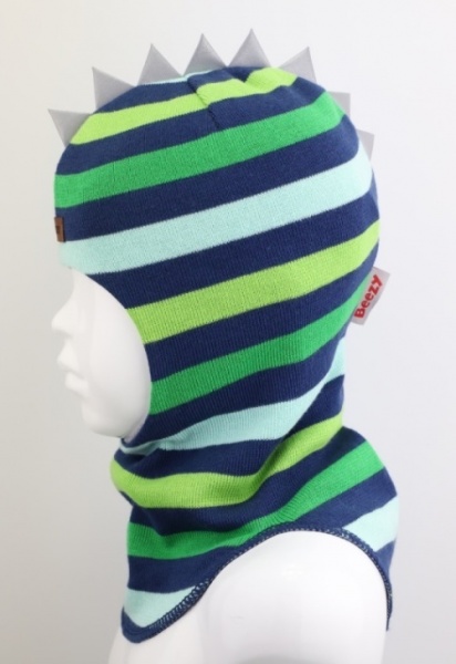 Шапочка детская для мальчика Beezy Дино р.47-49 в полоску 1715 