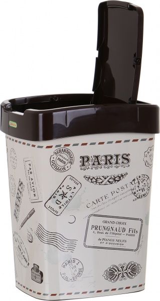 Контейнер для мусора Алеана Алеана Париж 18 л серый/темно-коричневый 121067