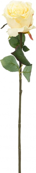 Цветок искусственный Роза 1 бутон 55 см желтый