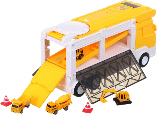 Игровой набор Shantou Эвакуационный контейнеровоз-гараж со звуковыми эффектами OTB0581805