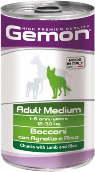 Корм GEMON Dog Medium Adult Lamb/Rice, 1250 гр