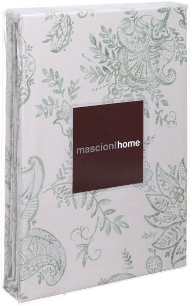 Комплект постільної білизни Aria 2 зелений із білим Mascioni 