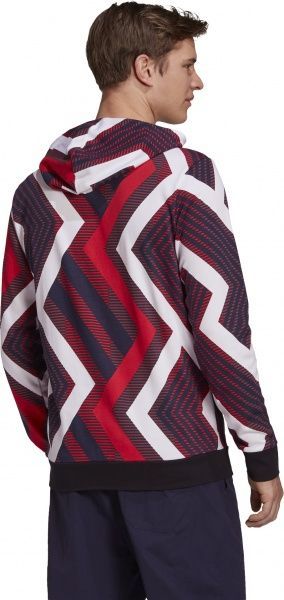 Джемпер Adidas M AOP Hoodie FR7211 р. S білий