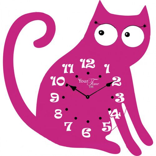 Часы настенные Кот детские МДФ 29x4,5x32,5 см 05-229