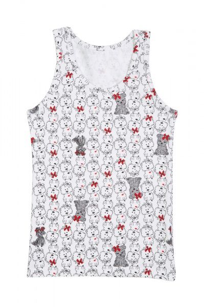 Майка детская для девочки KOSTA 0530-7 р.122 белый 