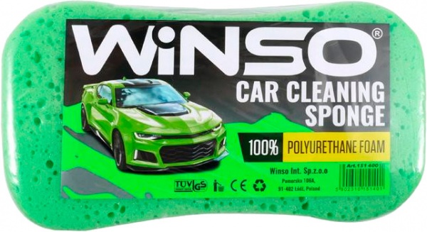 Губка автомобильная WINSO с большими порами 220х160х70 мм (151400)