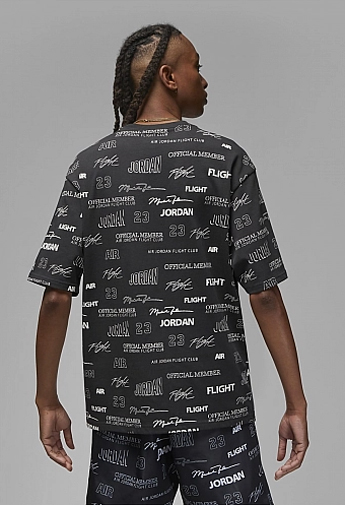 Футболка Nike M J FLT MVP STMT 85 SS CREW DX9573-045 р.L чорний