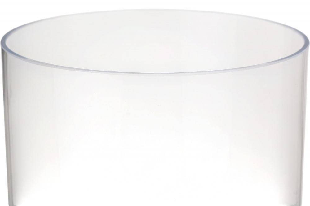 Ваза скляна Wrzesniak Glassworks Циліндр на ніжці 24 см прозора 15-3897