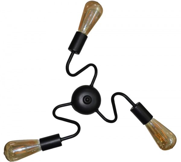 Люстра потолочная Геотон НПБ 02-3х60-996 Комета-3П 3xE27 черный 47885 