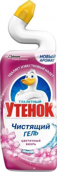 Средство для чистки унитаза Туалетный утенок Цветочный Вихрь 