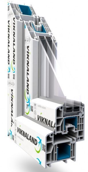 Окно поворотно-откидное VIKNALAND В 70 800x1200 мм правое 