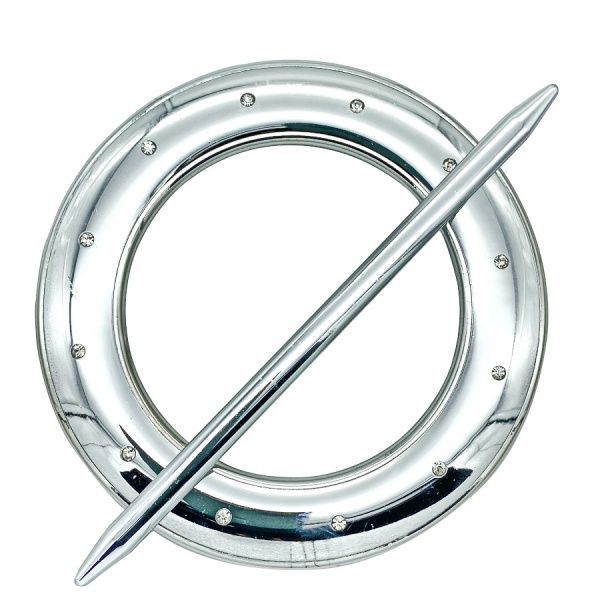 Декор Круг со стразами d150 мм серебро глянец С002-2 MISLT