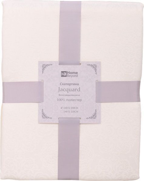 Скатерть Jacquard 140x180 см бежевый Home Beyond 