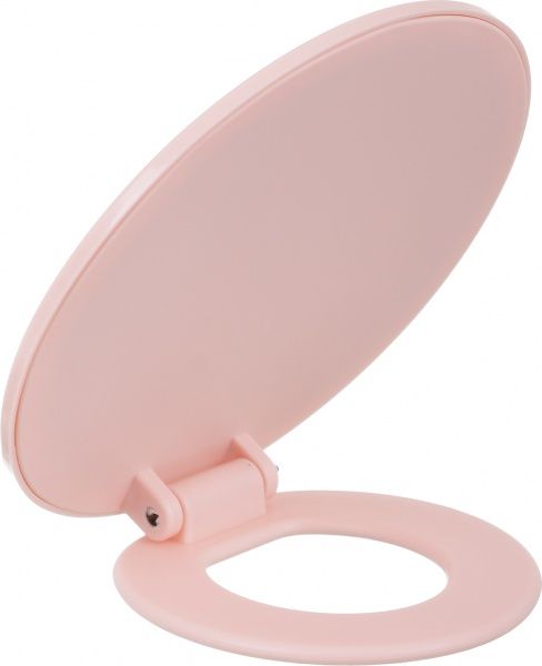 Зеркало косметическое с ручкой 18х11х11,8 см розовое