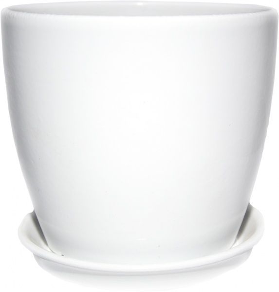 Горшок керамический Сонет премиум круглый 3л белый 
