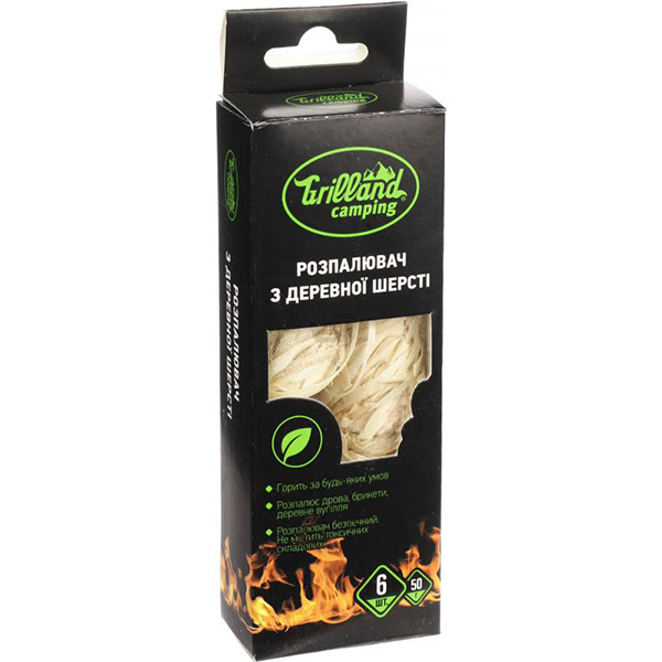 Розпалювач з деревної шерсті Grilland 6 шт.