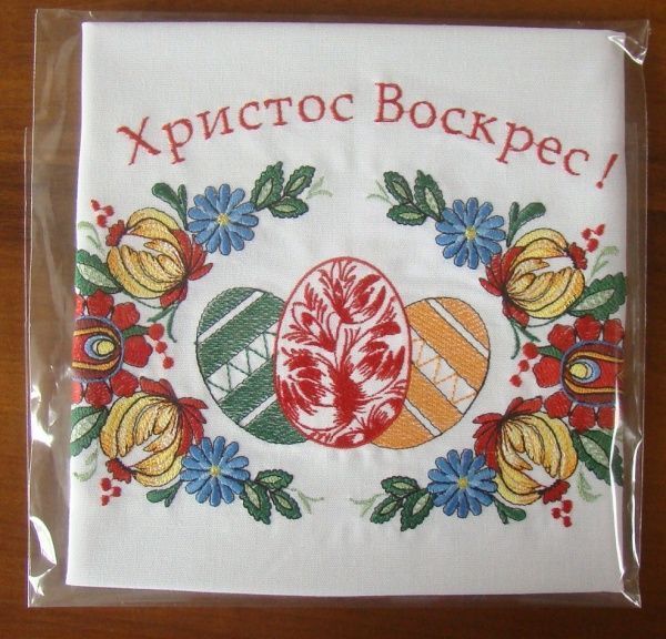 Рушник пасхальний 427-19/00 32x84 см Едельвіка червоний 