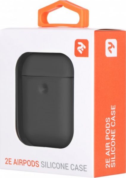 Чохол для навушників 2E для Apple AirPods Pure Color Silicone 3.0 мм Carbon gray (2E-AIR-PODS-IBPCS-3-CGR) 