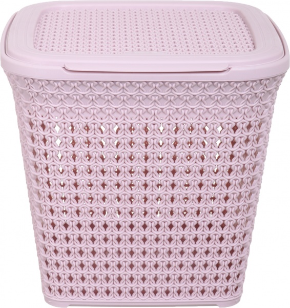 Корзина для белья RIO KNIT 15 л 299х296х278 мм пудровый 