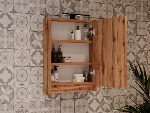 Зеркальный шкаф ЮВЕНТА Leo LeoMC-50 дуб вотан