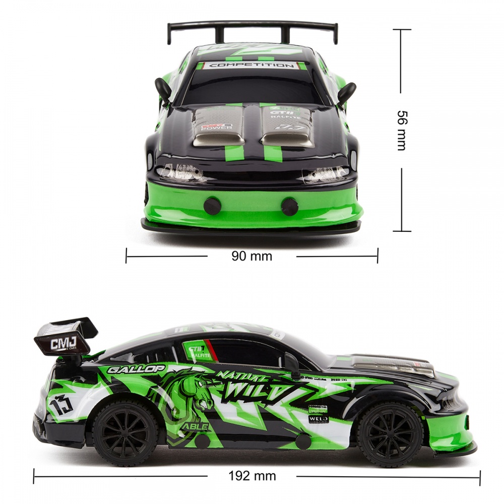 Автомодель на радиоуправлении KS Drive Road Rebels зеленый 1:24 18599OB