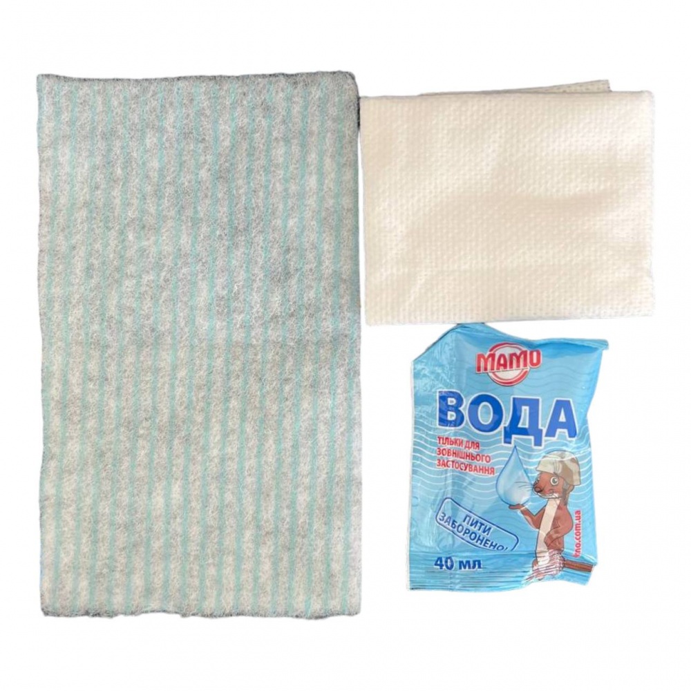 Душ сухий MAMO СПОНЖ одноразовий з водою