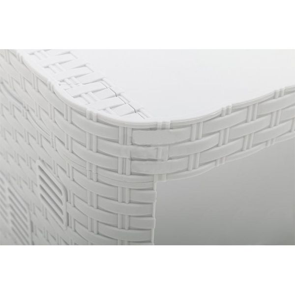 Этажерка Тарлев Ротанг 3-уровневая 580x520x300 мм серый 