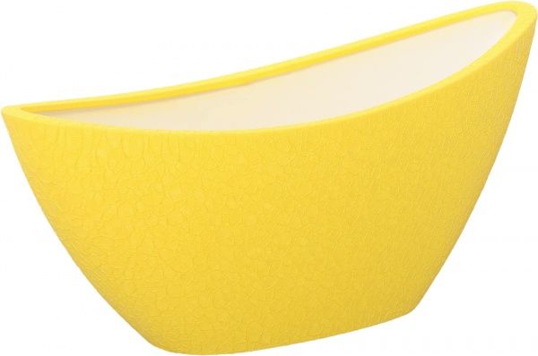 Кашпо керамическое Ориана-Запорожкерамика Лодочка шелк желтый овальный 2,5л желтый (045-1-037) 