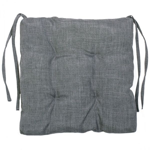 Подушка на стул Гавана квадратная 36х36х5 темно-серая