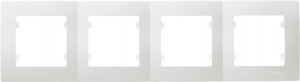 Рамка чотиримісна Makel Lilium Natural Kare горизонтальна білий 32001704