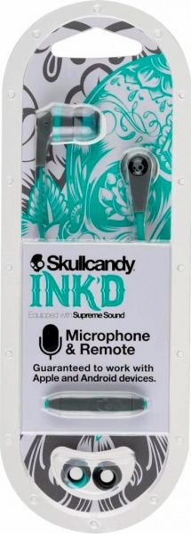 Гарнитура SKULLCANDY INKD 2.0 W/MIC 1 (S2IKJY-528) grey/mint 