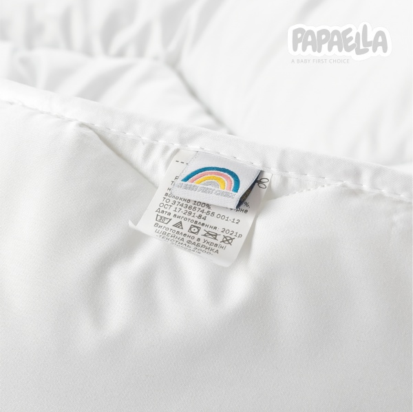 Одеяло детское в кроватку Comfort зигзаг Papaella 100x135 белый 