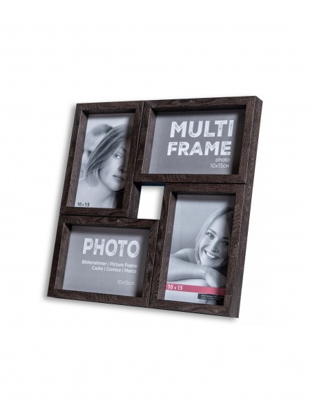 Коллаж Velista (4х10х15) темне дерево 4 фото 10x15 см темное дерево 