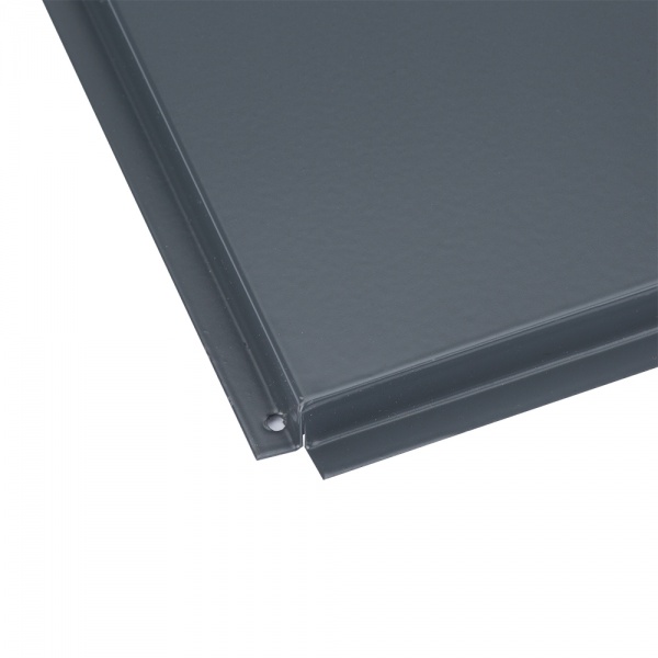 Плита підвісної стелі КЗС Tegular сіра RAL 9006 600х600х0,4 мм 