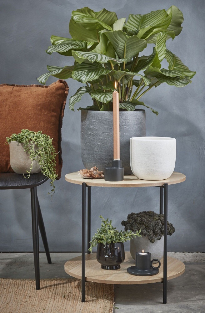 Вазон Edelman Nora pot round 23 см круглый 8,72 л темно-серый (1074630)