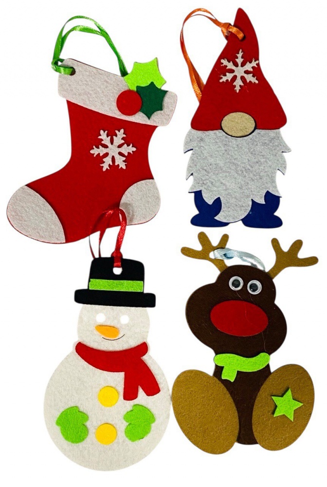 Набір підвісок Аплі Краплі Новорічний різнокольоровий