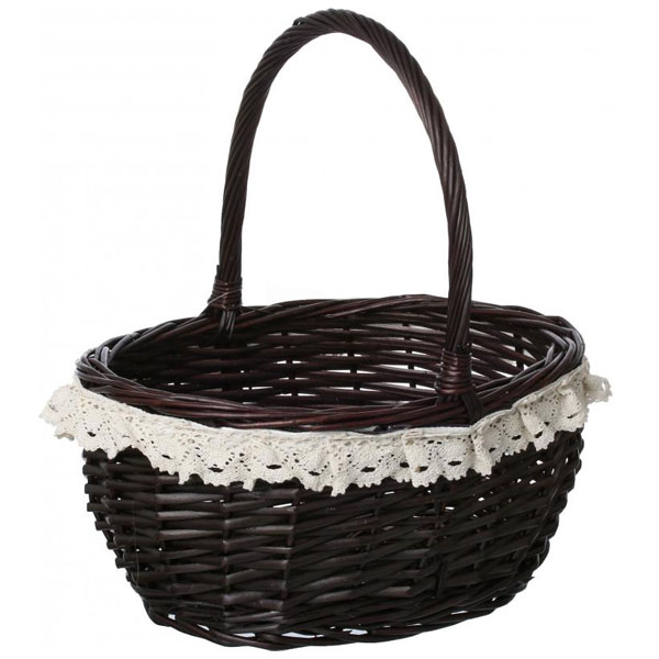 Корзина плетеная с текстилем 37х31х19/41 см Easter 16-2A-1 