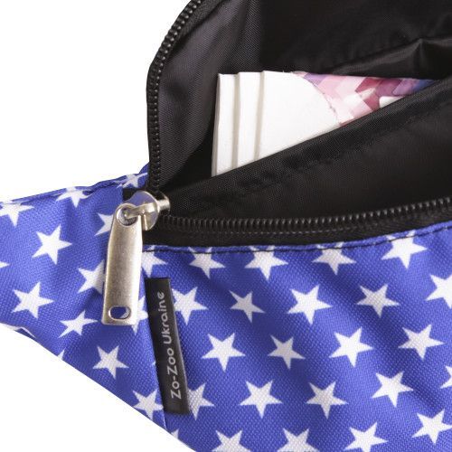 Сумка-бананка Звезды синяя Zo-Zoo