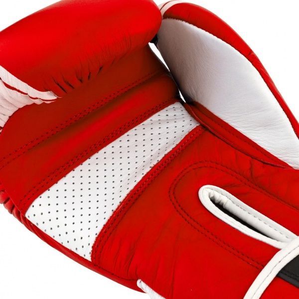 Боксерские перчатки PowerPlay р. 10 3023A белый с красным